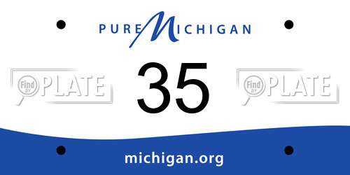 35 Michigan License Plate