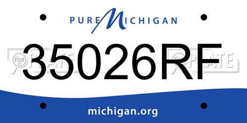 35026RF Michigan License Plate