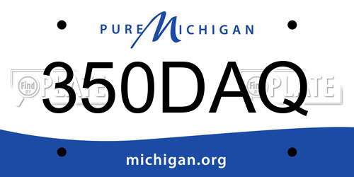 350DAQ Michigan License Plate