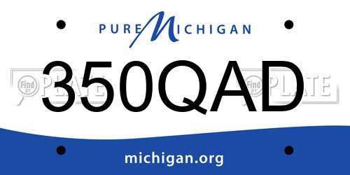 350QAD Michigan License Plate