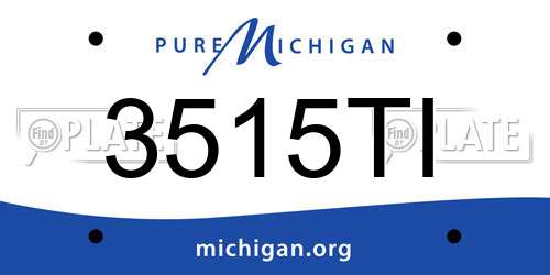 3515TI Michigan License Plate