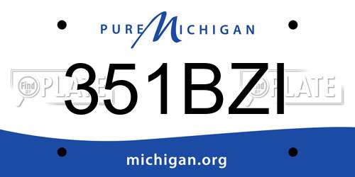 351BZI Michigan License Plate