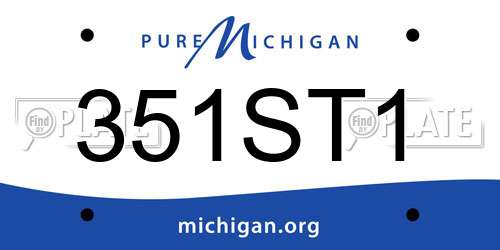 351ST1 Michigan License Plate