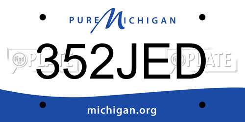 352JED Michigan License Plate