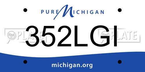 352LGI Michigan License Plate