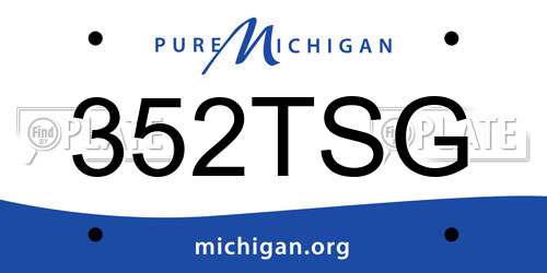 352TSG Michigan License Plate
