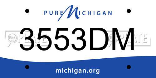 3553DM Michigan License Plate