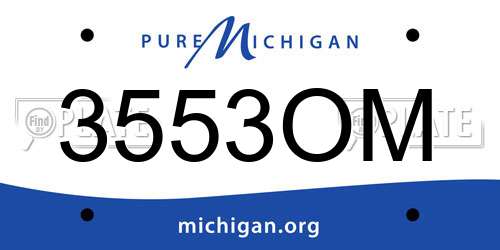 3553OM Michigan License Plate