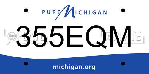 355EQM Michigan License Plate