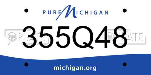 355Q48 Michigan License Plate