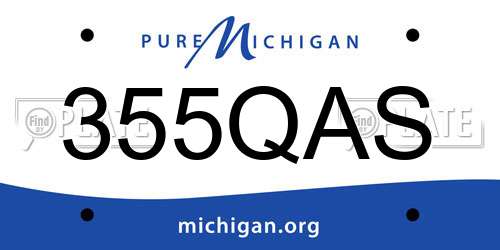355QAS Michigan License Plate