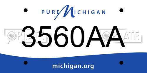 3560AA Michigan License Plate