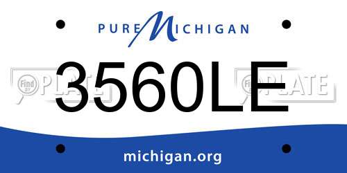 3560LE Michigan License Plate