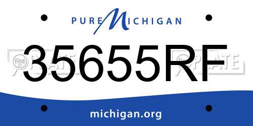35655RF Michigan License Plate