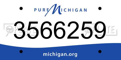 3566259 Michigan License Plate