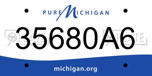 35680A6 Michigan License Plate