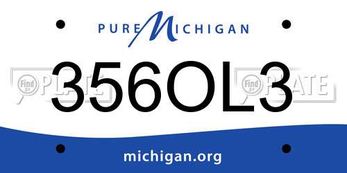 356OL3 Michigan License Plate
