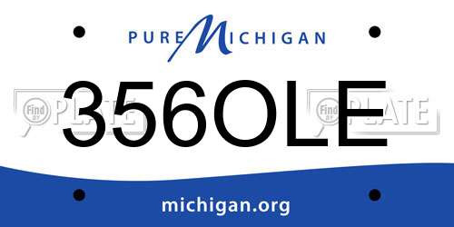 356OLE Michigan License Plate