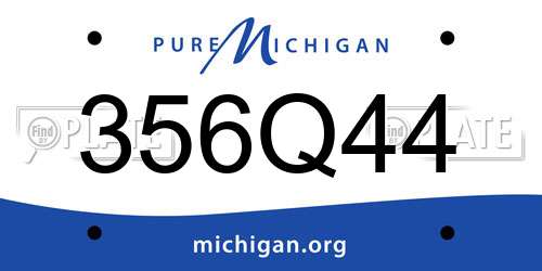 356Q44 Michigan License Plate