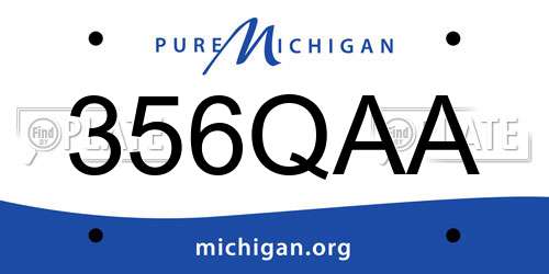 356QAA Michigan License Plate