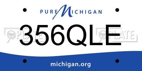 356QLE Michigan License Plate