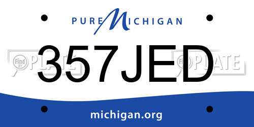 357JED Michigan License Plate