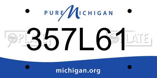 357L61 Michigan License Plate
