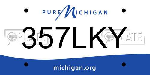 357LKY Michigan License Plate