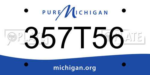357T56 Michigan License Plate
