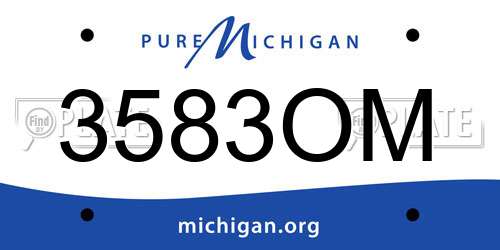 3583OM Michigan License Plate