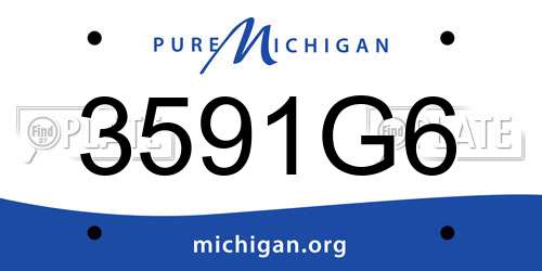 3591G6 Michigan License Plate