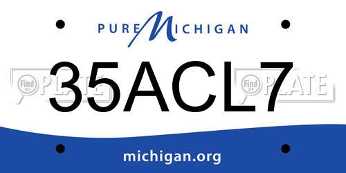 35ACL7 Michigan License Plate