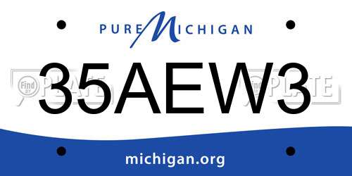 35AEW3 Michigan License Plate