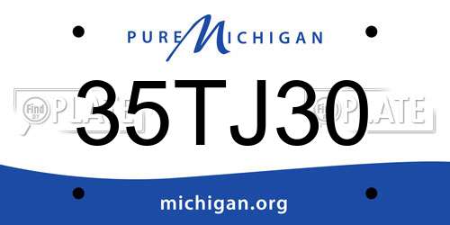 35TJ30 Michigan License Plate