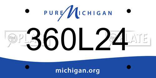 360L24 Michigan License Plate