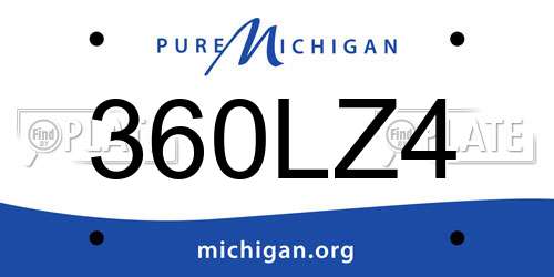 360LZ4 Michigan License Plate