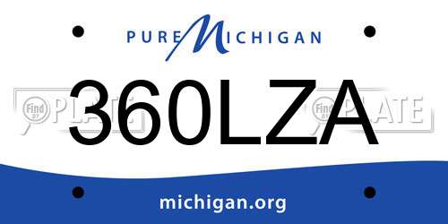 360LZA Michigan License Plate