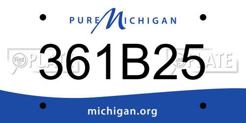 361B25 Michigan License Plate