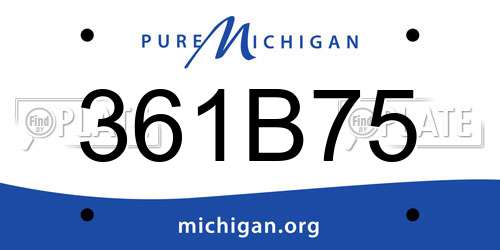 361B75 Michigan License Plate