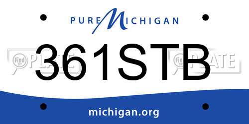 361STB Michigan License Plate