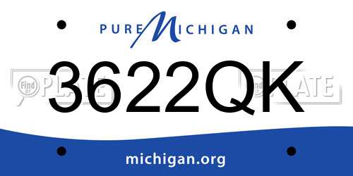 3622QK Michigan License Plate