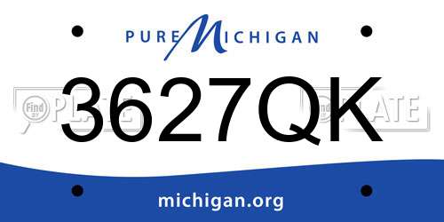 3627QK Michigan License Plate