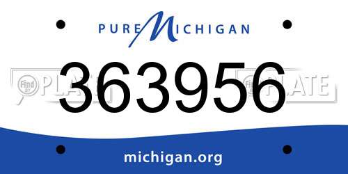 363956 Michigan License Plate
