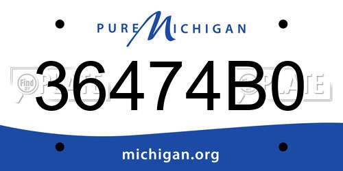 36474B0 Michigan License Plate