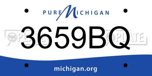 3659BQ Michigan License Plate