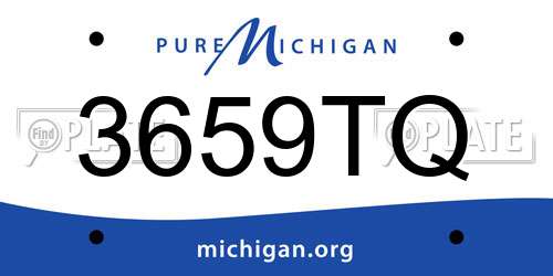 3659TQ Michigan License Plate