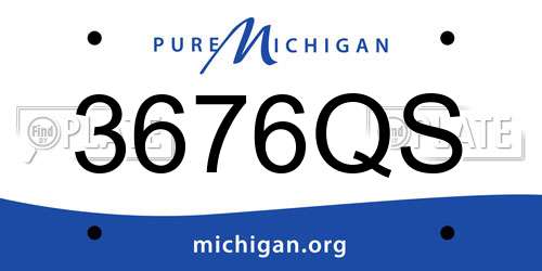 3676QS Michigan License Plate