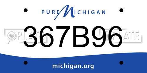 367B96 Michigan License Plate