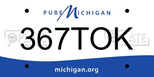 367TOK Michigan License Plate