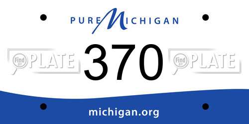 370 Michigan License Plate